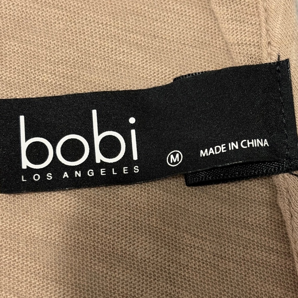 Bobi Women Slub Knit Oversized Boho Lagenlook Tunic Top High Low V-Neck M - Picture 5 of 7